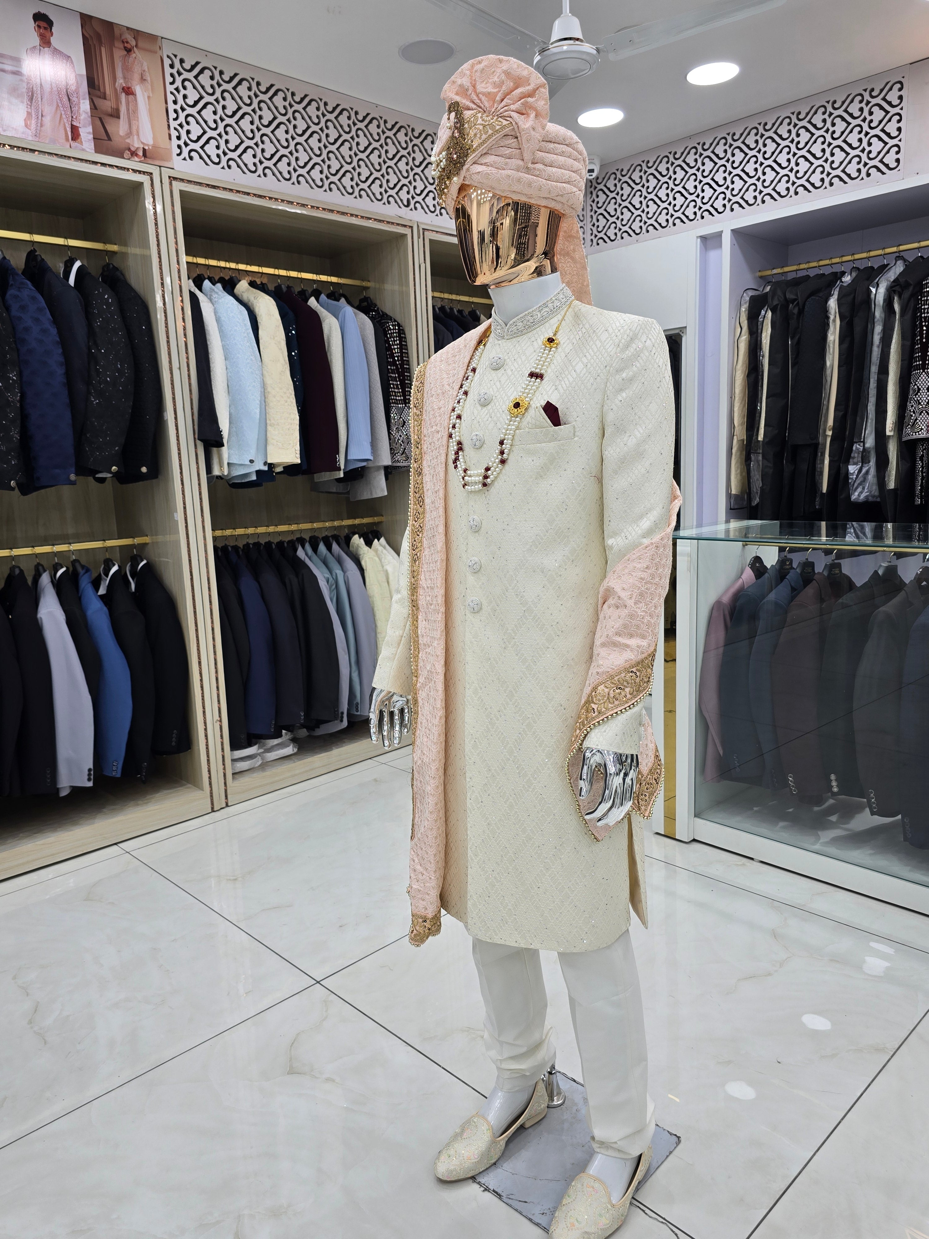 Men's royal groom's sherwani