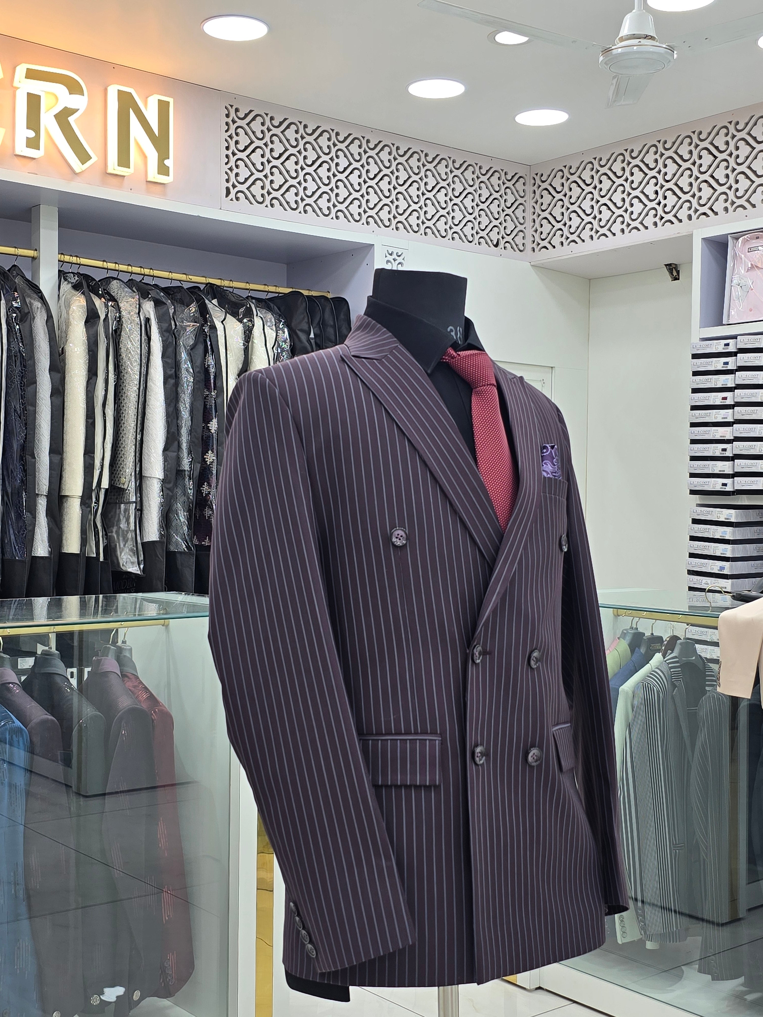 Men's striped classic double