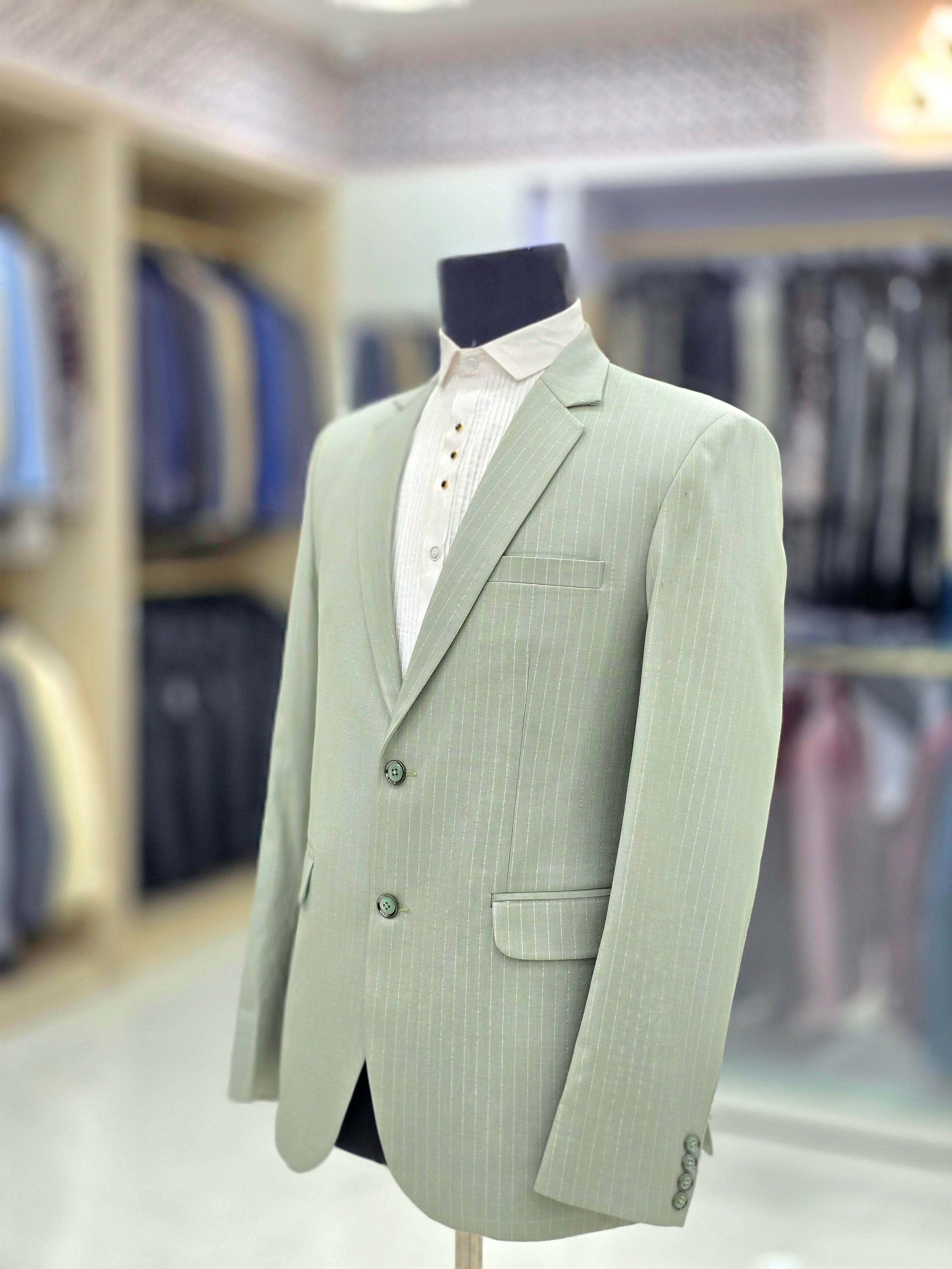 light green coloured lining blazer