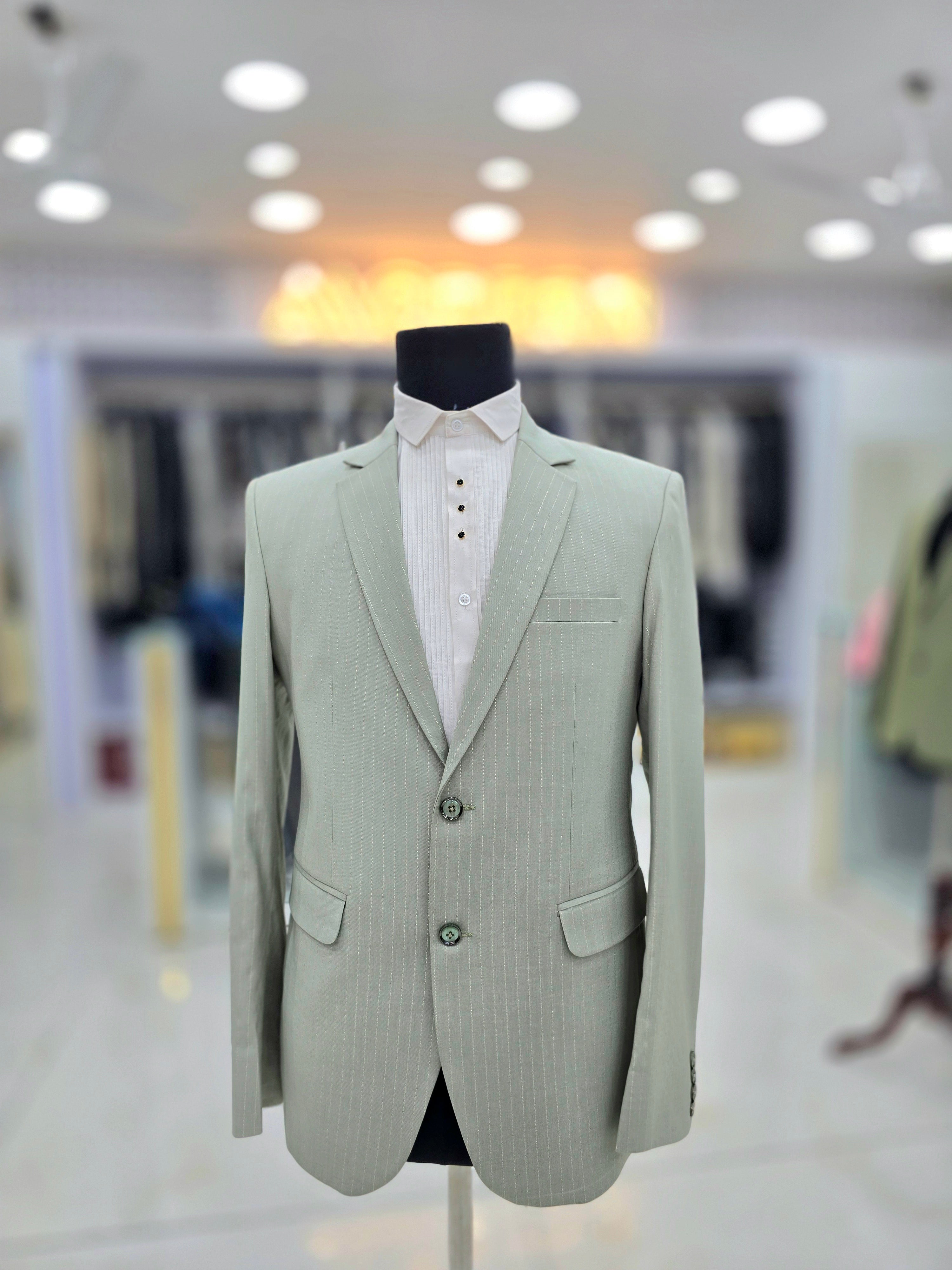 light green coloured lining blazer