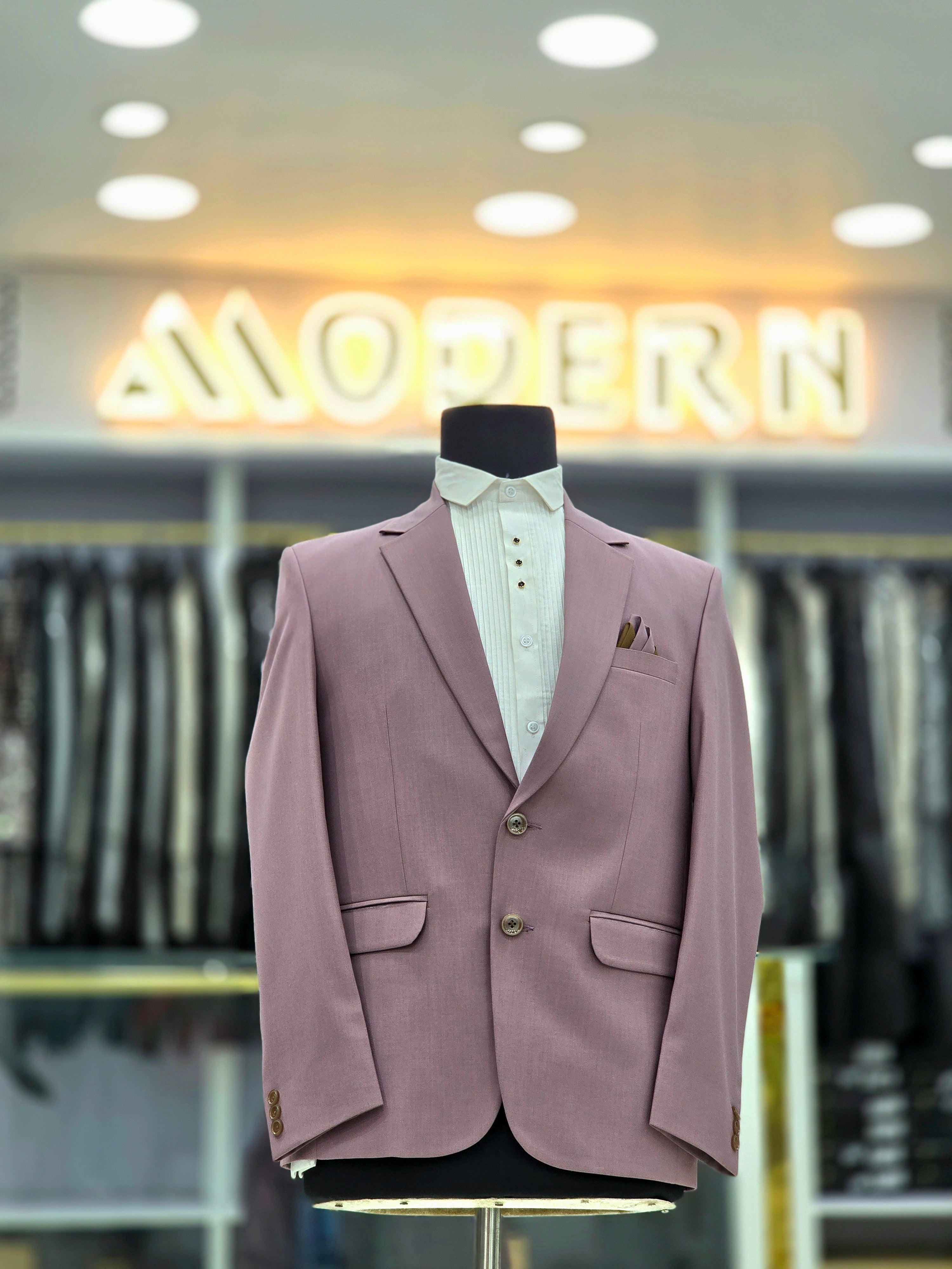 Dark pink colour formal blazer