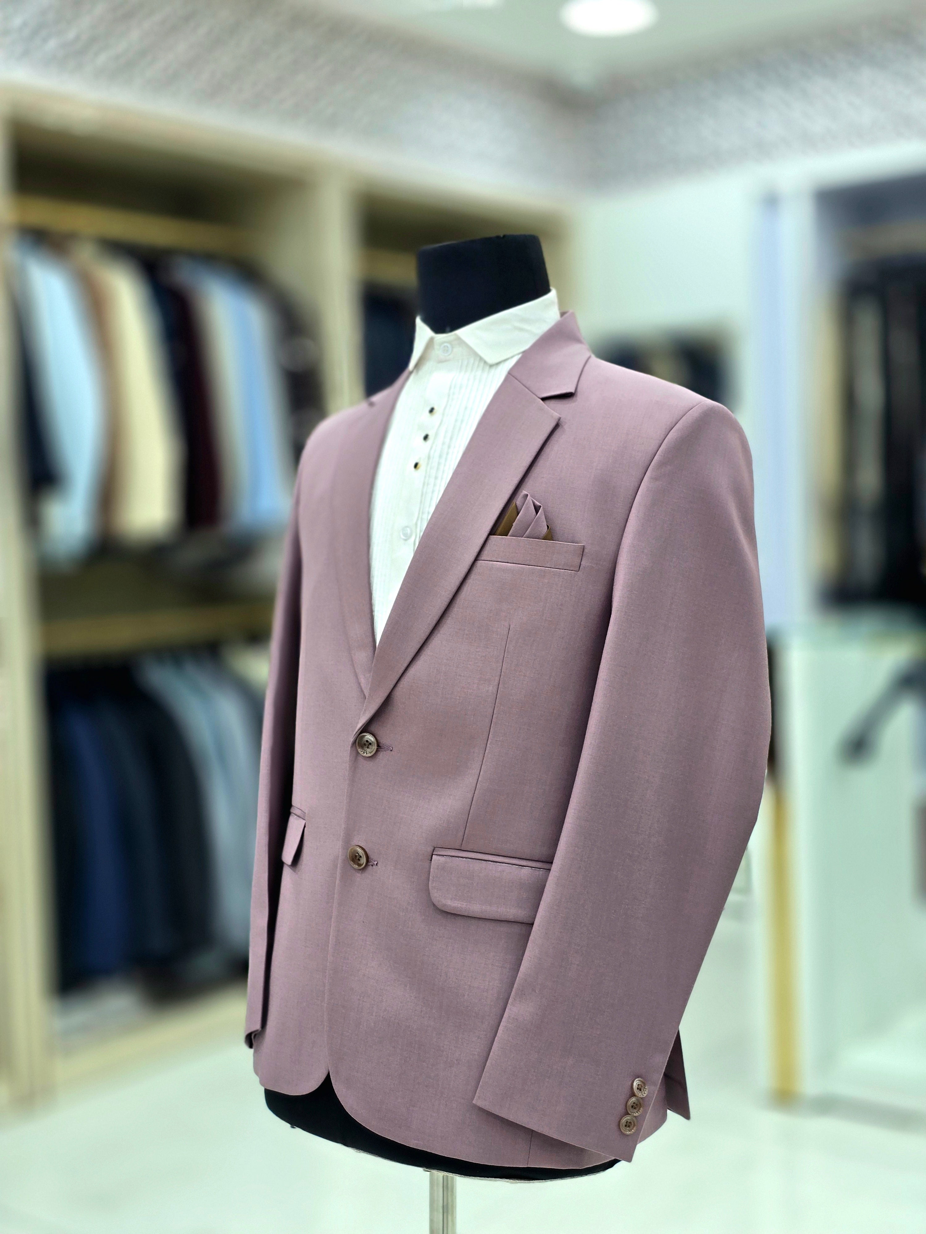 Dark pink colour formal blazer
