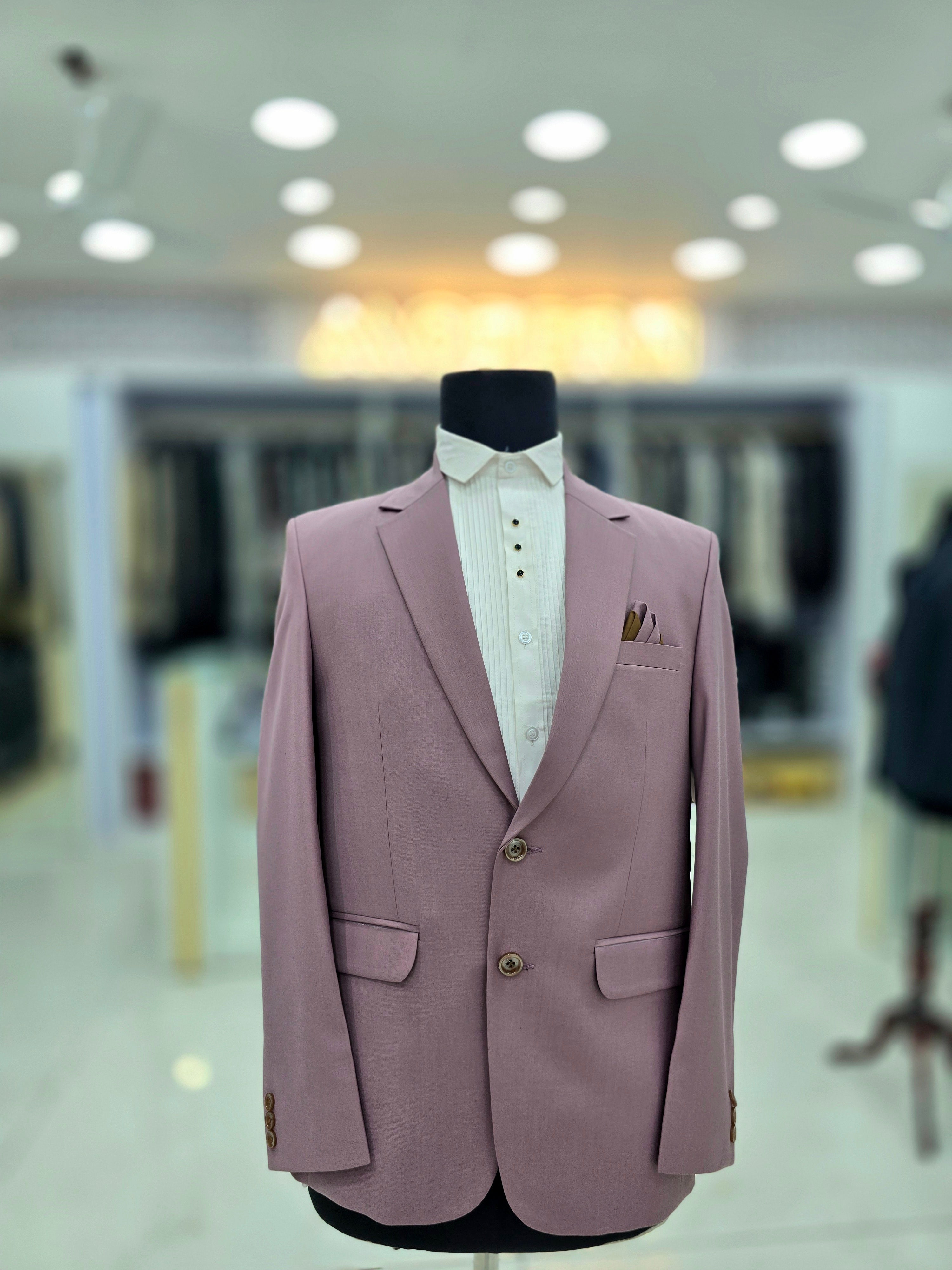 Dark pink colour formal blazer