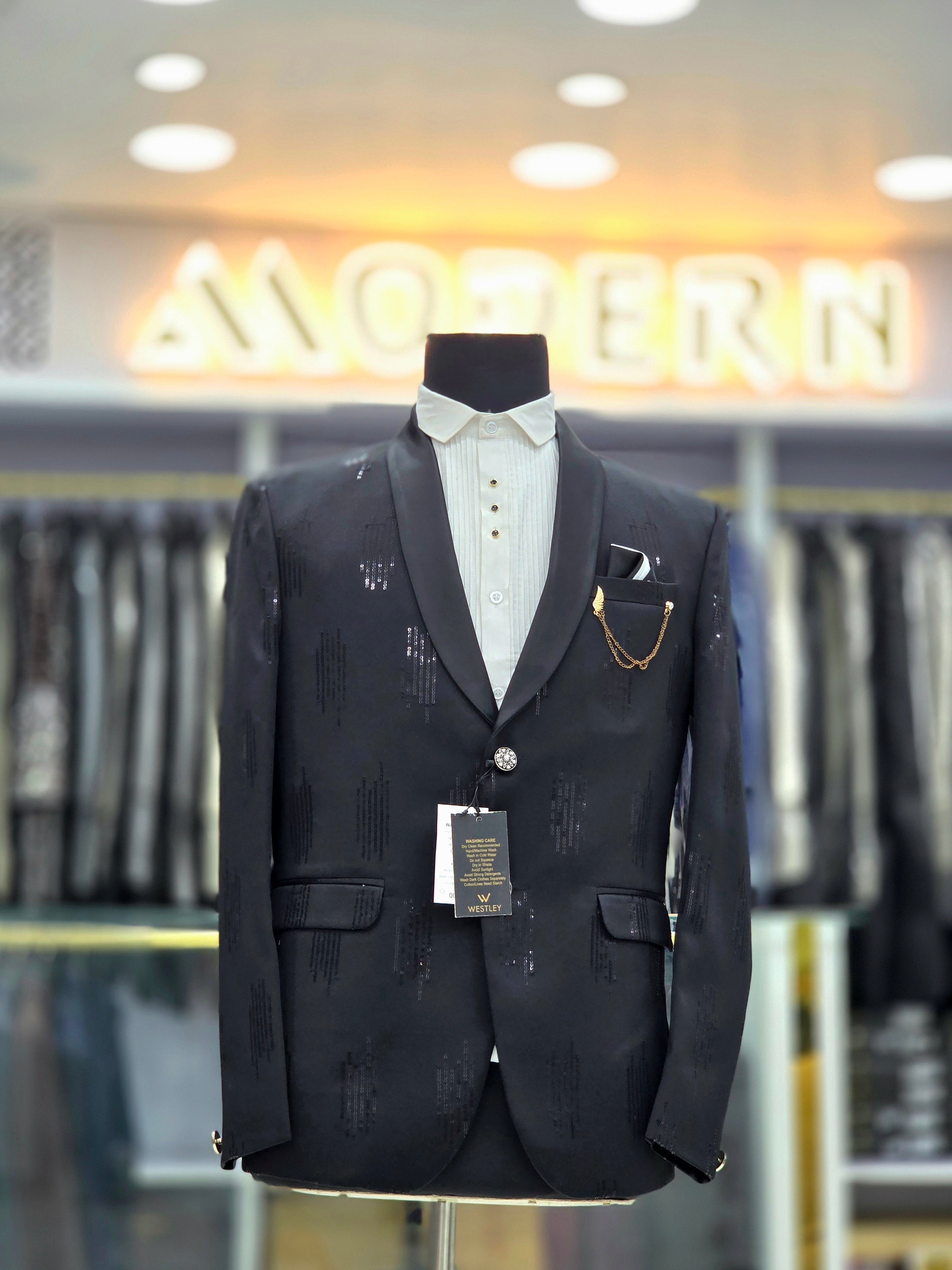 Black colour designer blazer