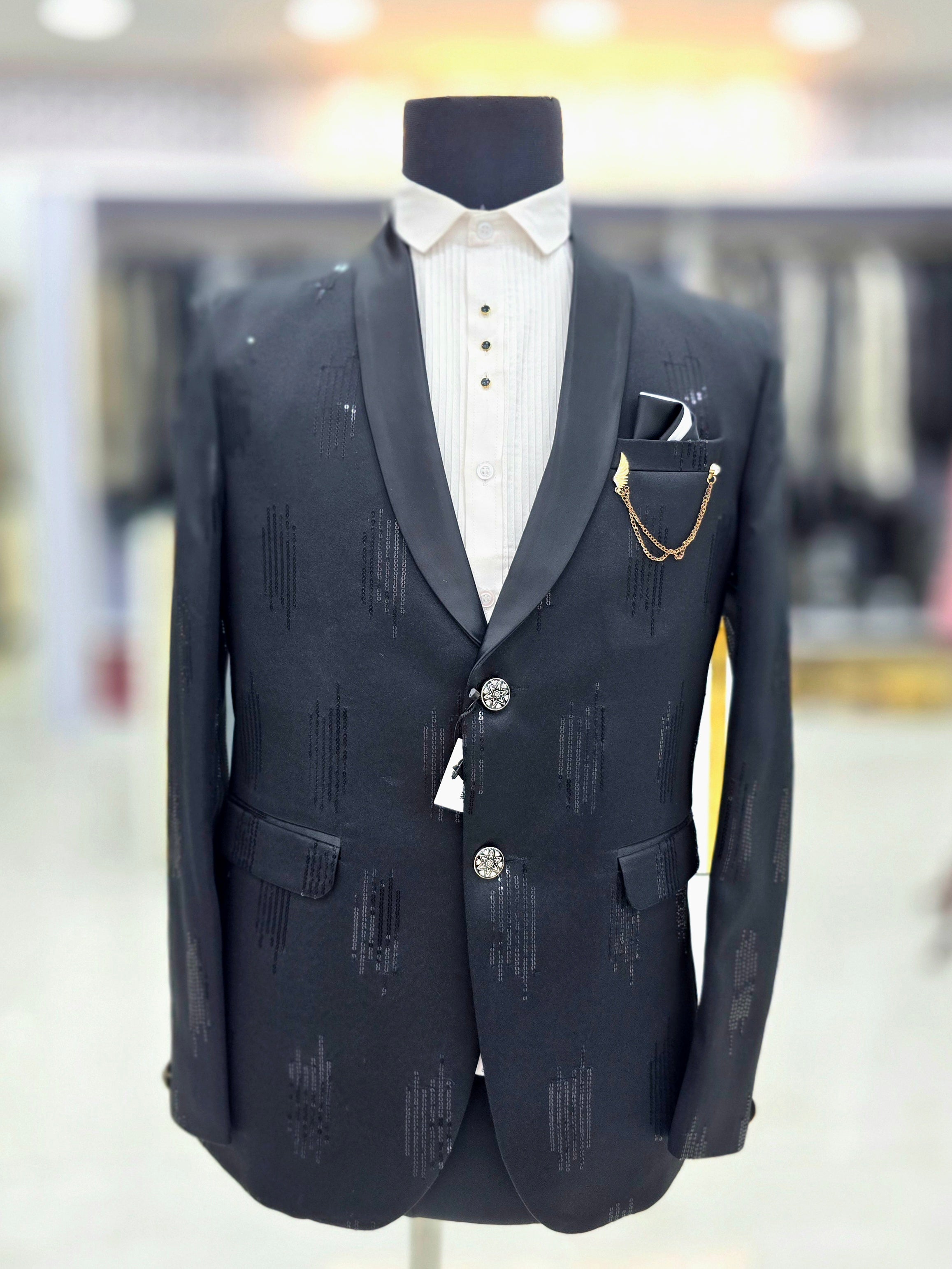 Black colour designer blazer