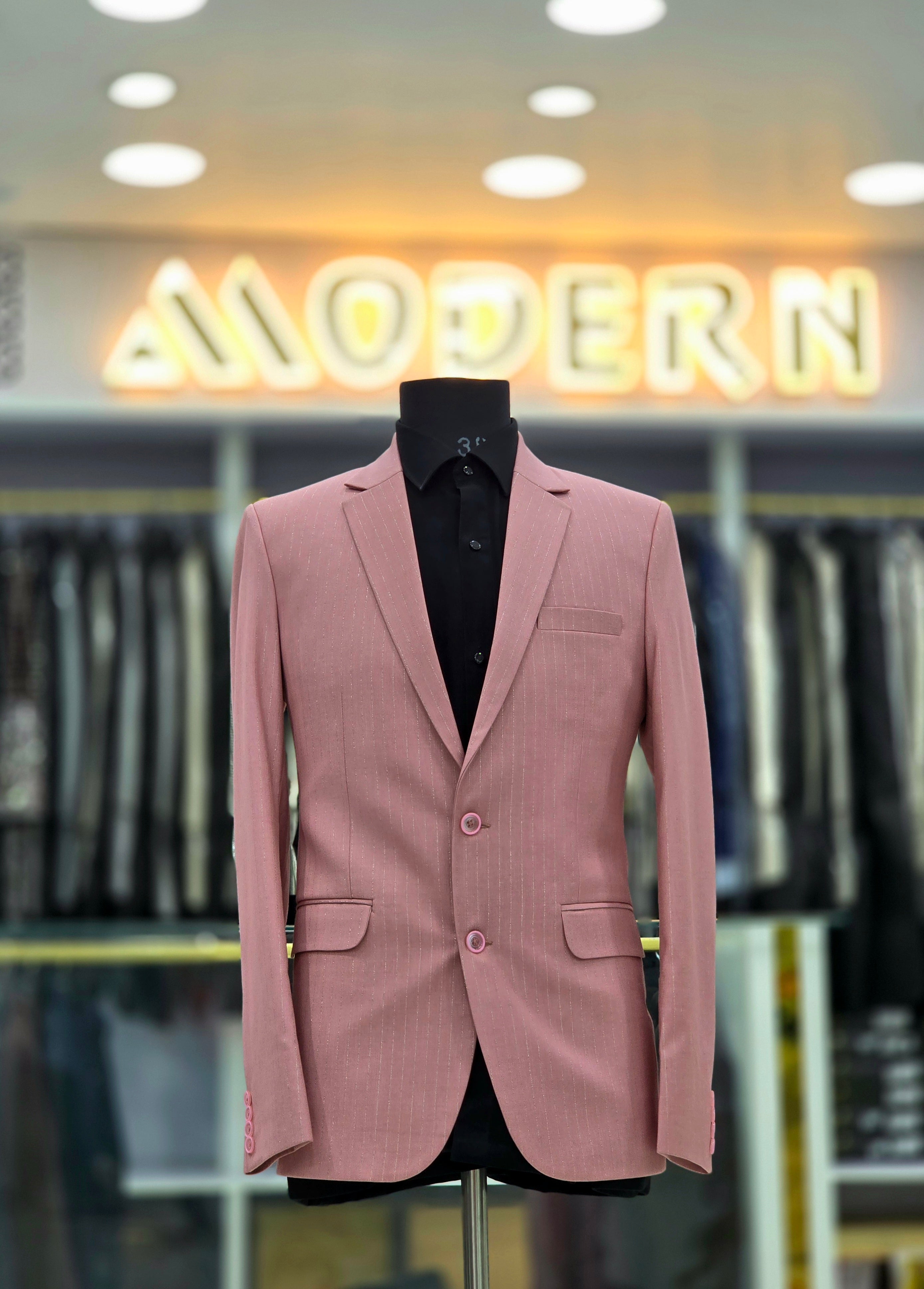 Elegant pink coloured lining blazer